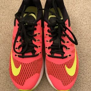 Nike pink neon sneakers size 7 worn once